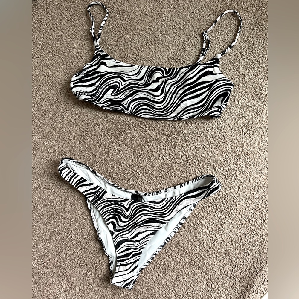 triangl swimwear Black and White Zebra Print Bikini